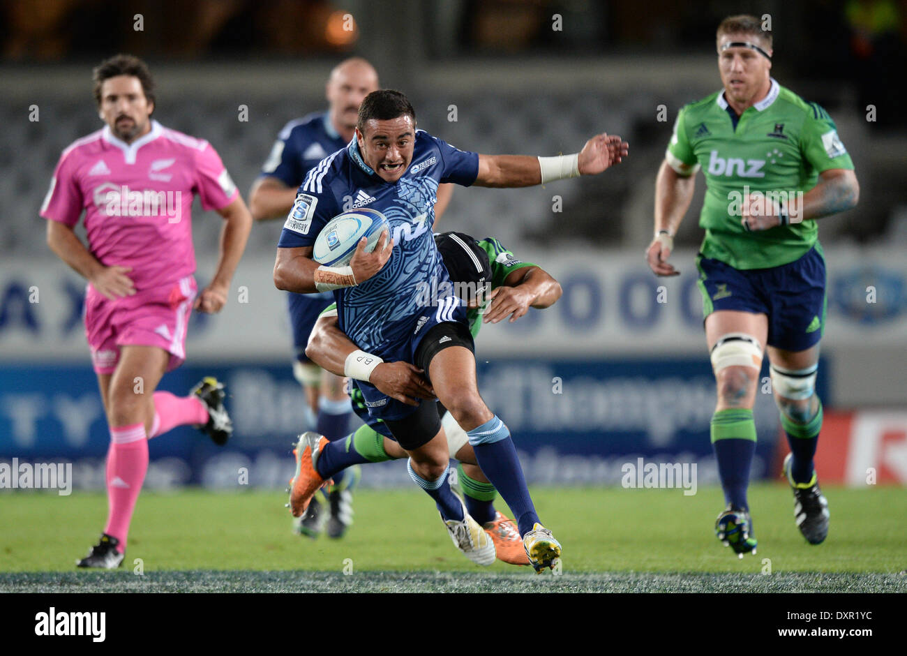 Eden Park, Auckland, New Zealand. 29th Mar, 2014. Bryn Hall. Blues