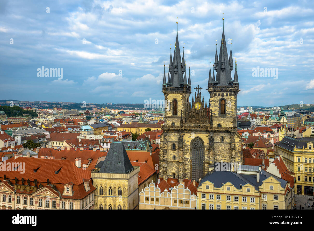Tyn Church in Prague, Czech Republic Stock Photo