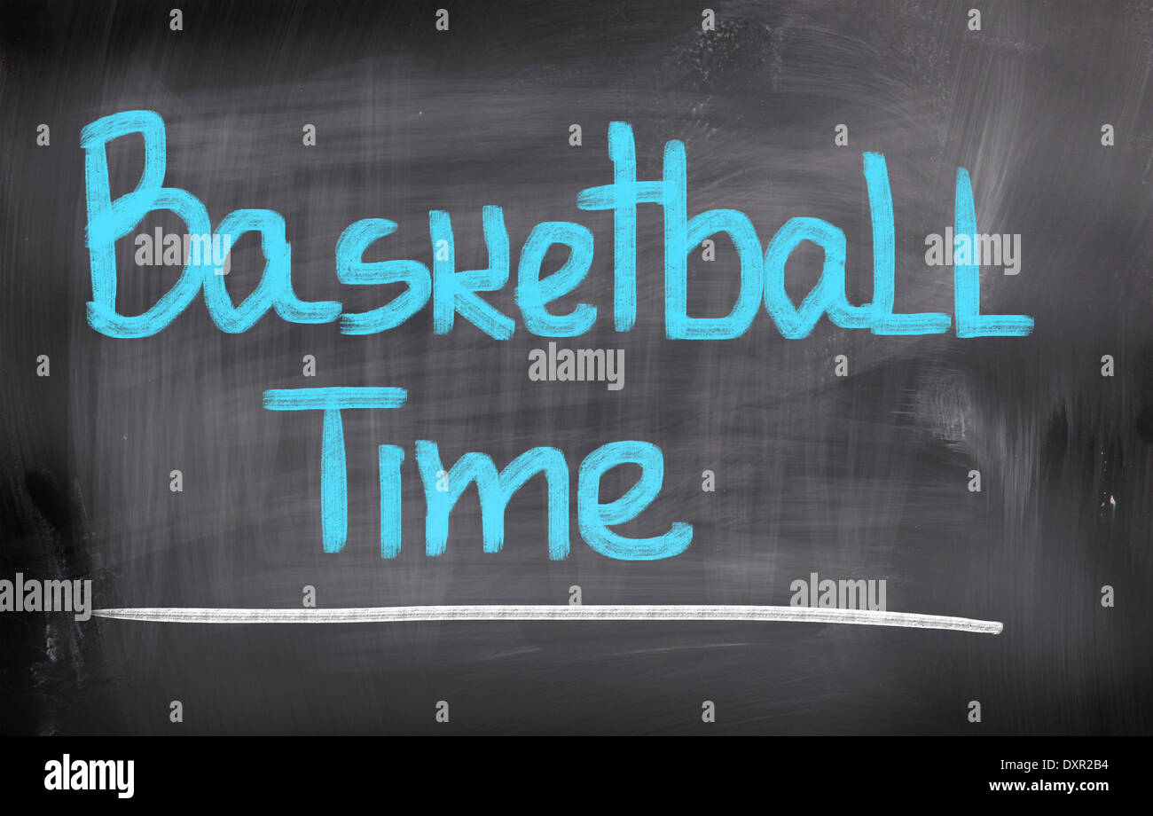 Basketball Time Concept Stock Photo - Alamy