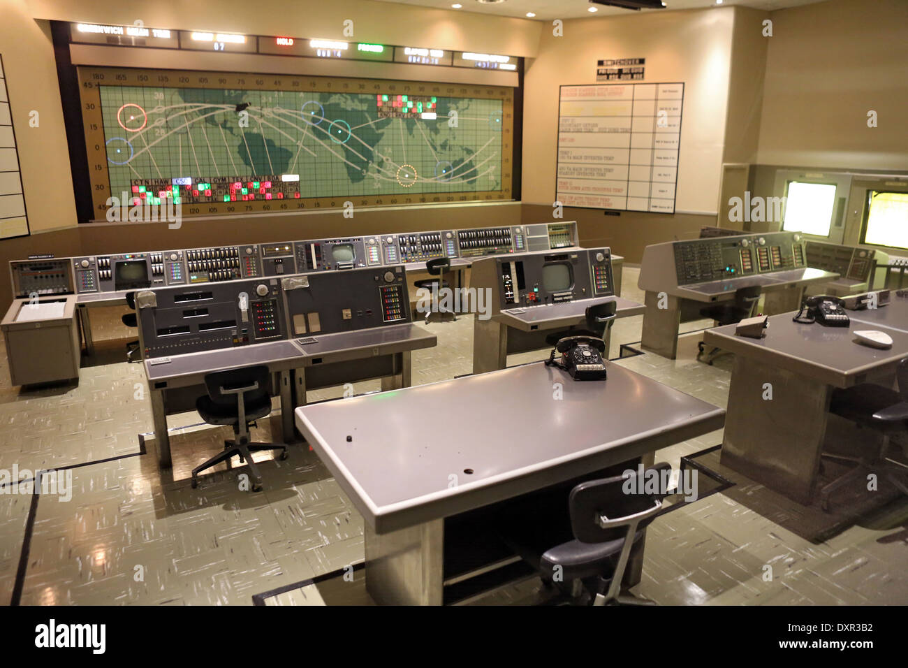 Merritt Iceland, United States of America, command center at the Visitor Complex at Kennedy Space Center Stock Photo