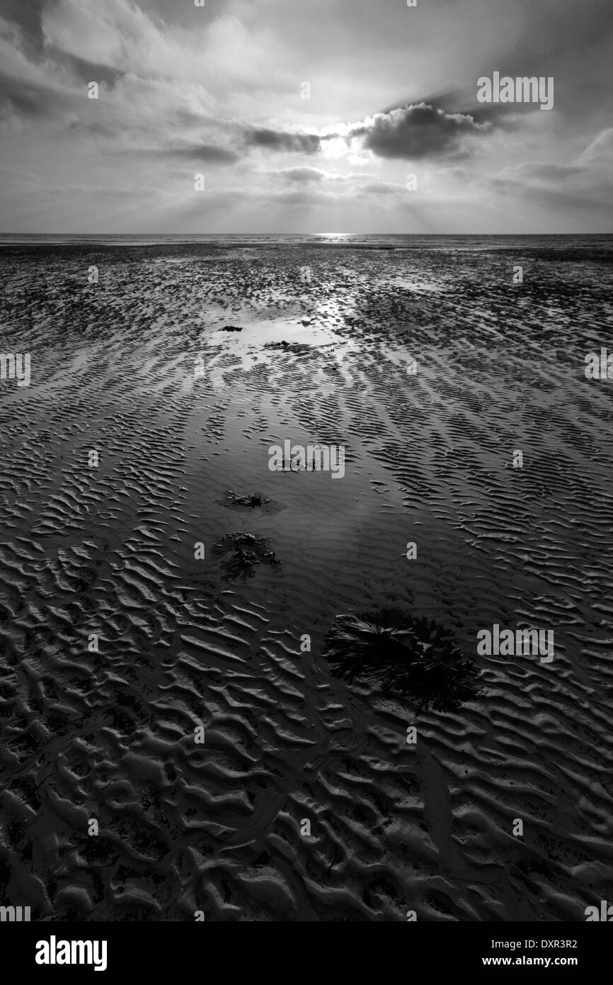 Dawn over ShorehamBySea beach, West Sussex County, England, UK Stock