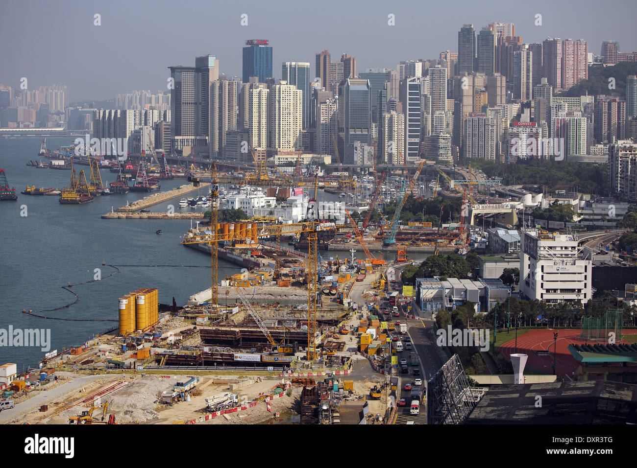 Hong Kong, China, a view of Wan Chai on a construction site in the Causeway Bay district Stock Photo