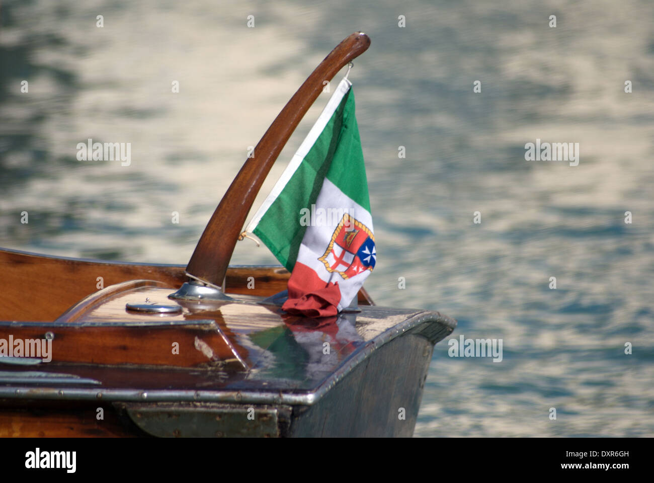 Italian flag on the motor boat taxi in Venice Stock Photo 68122225 Alamy