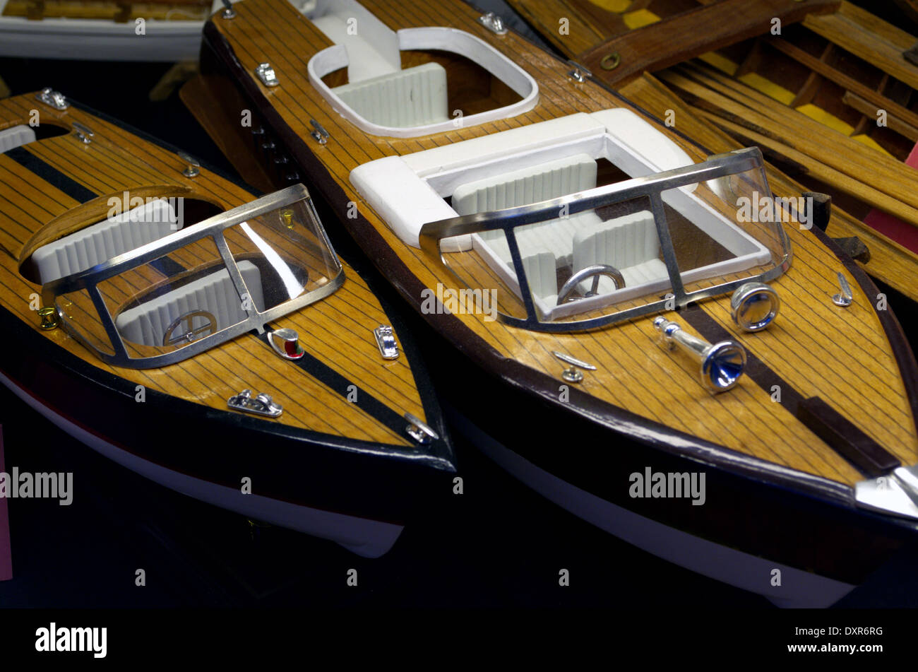 Traditional touristic water taxi boat model in Venice Stock Photo