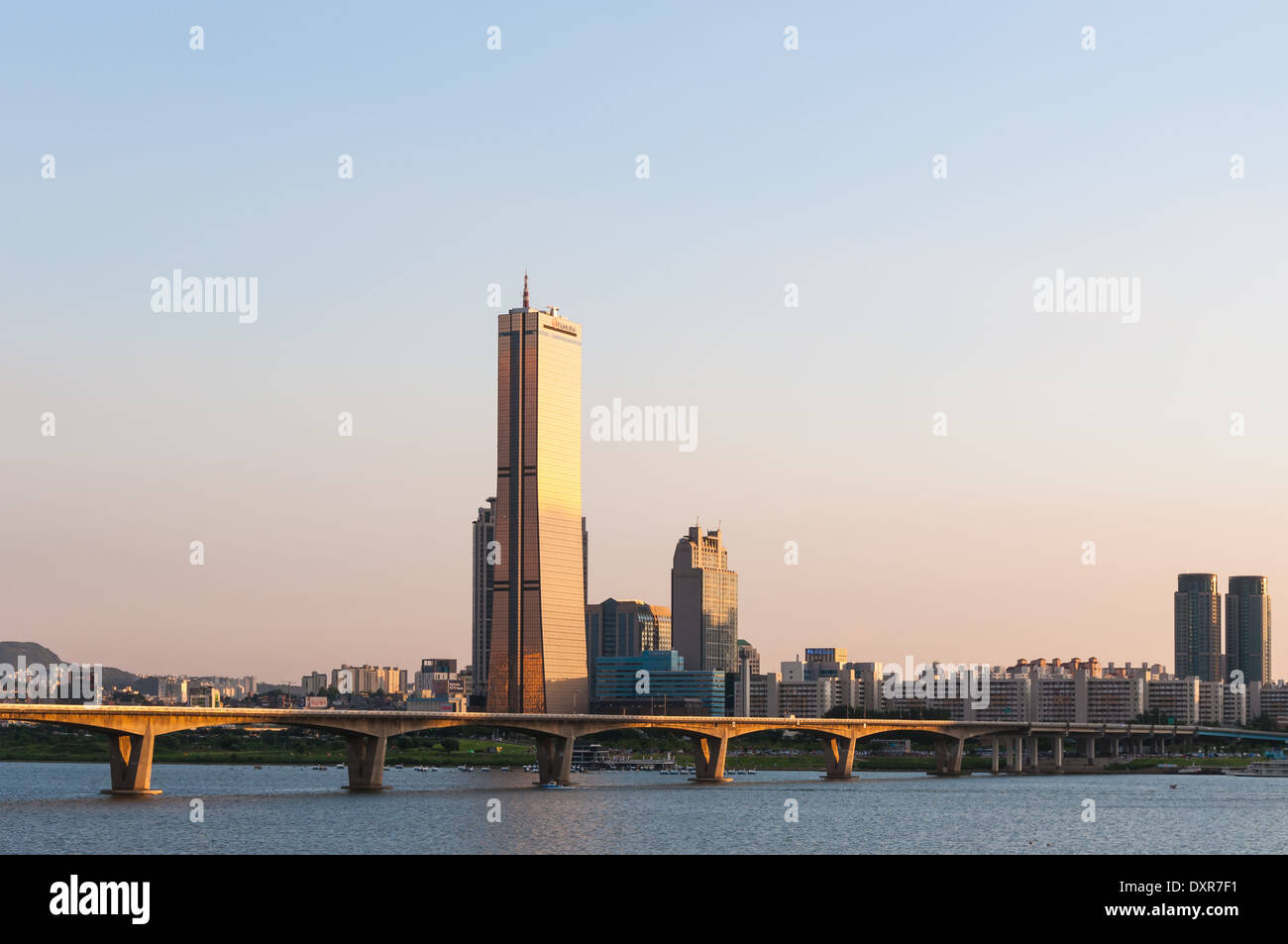 The skyscrapers of the Yeouido business district in Seoul, South Korea. Stock Photo