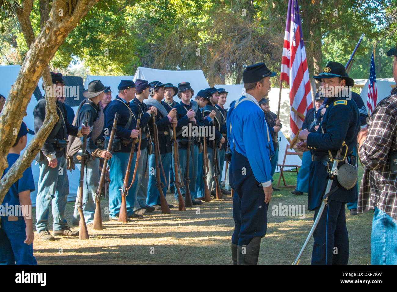 Civil war reenactment in Fresno, CA Stock Photo Alamy
