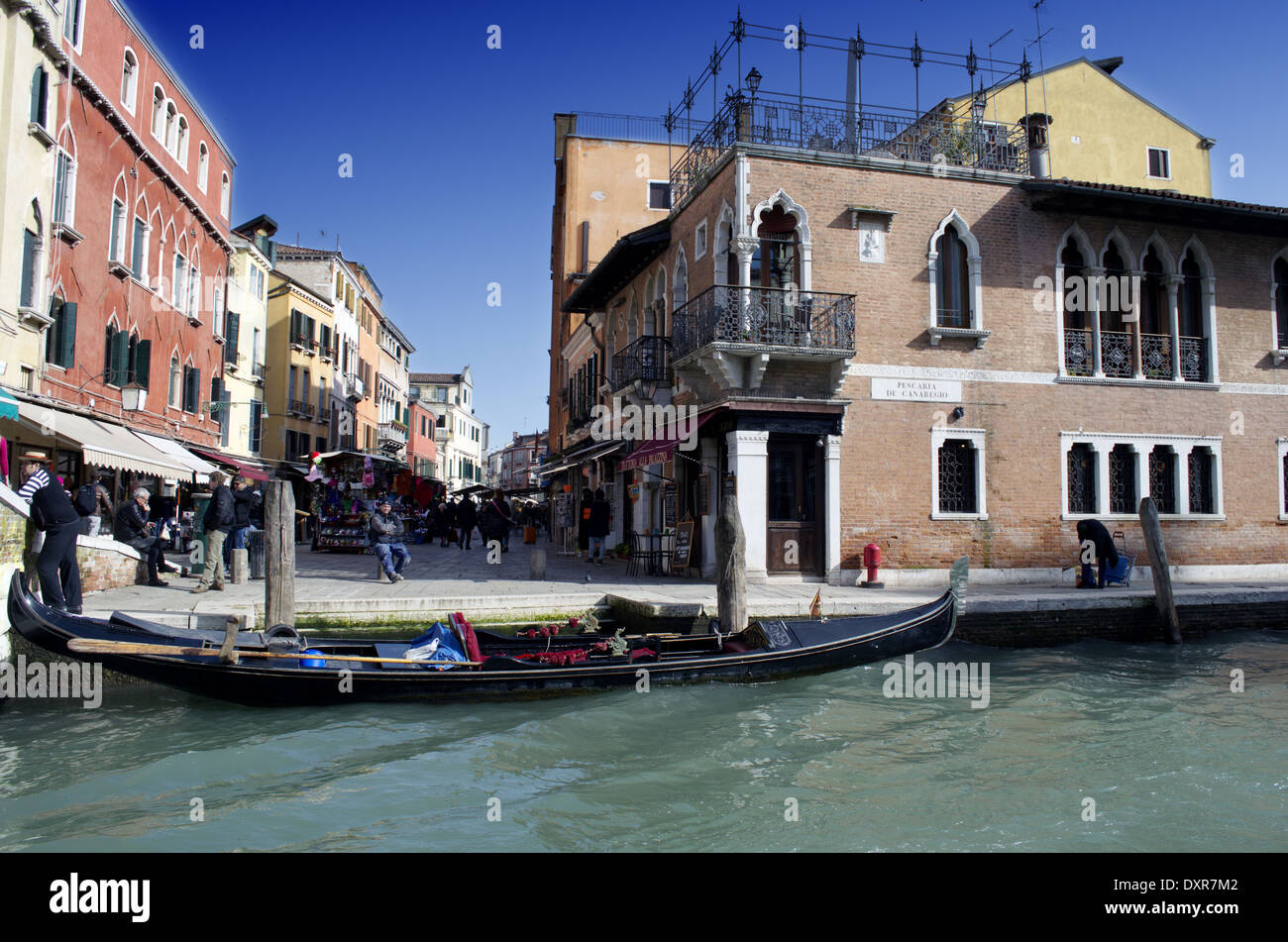 Gondola at the Grand Channel in Venice Stock Photo - Alamy