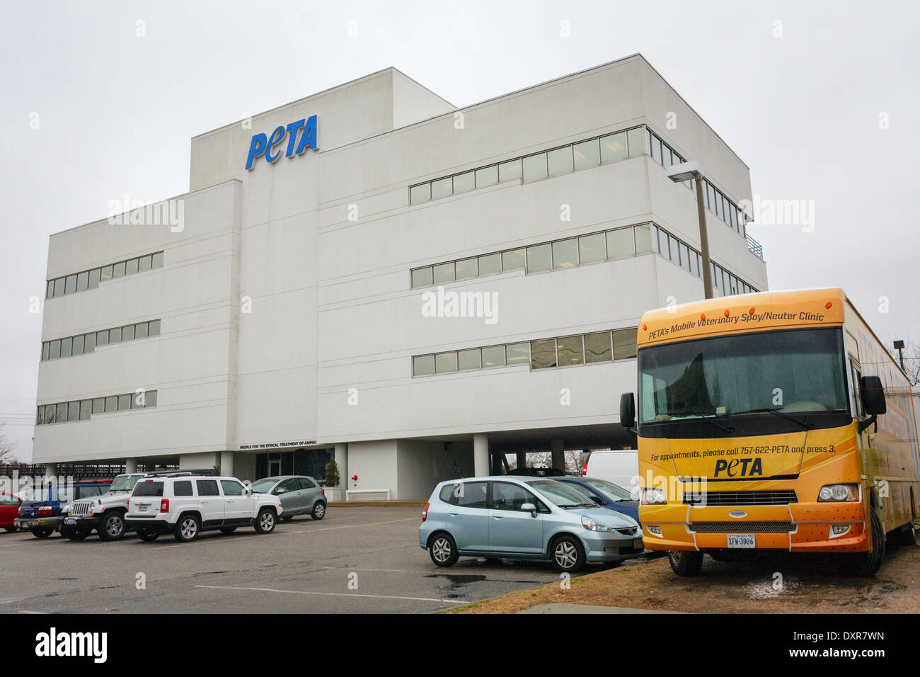 PETA (People for the Ethical Treatment of Animals) world headquarters, Norfolk, Virginia. Stock Photo