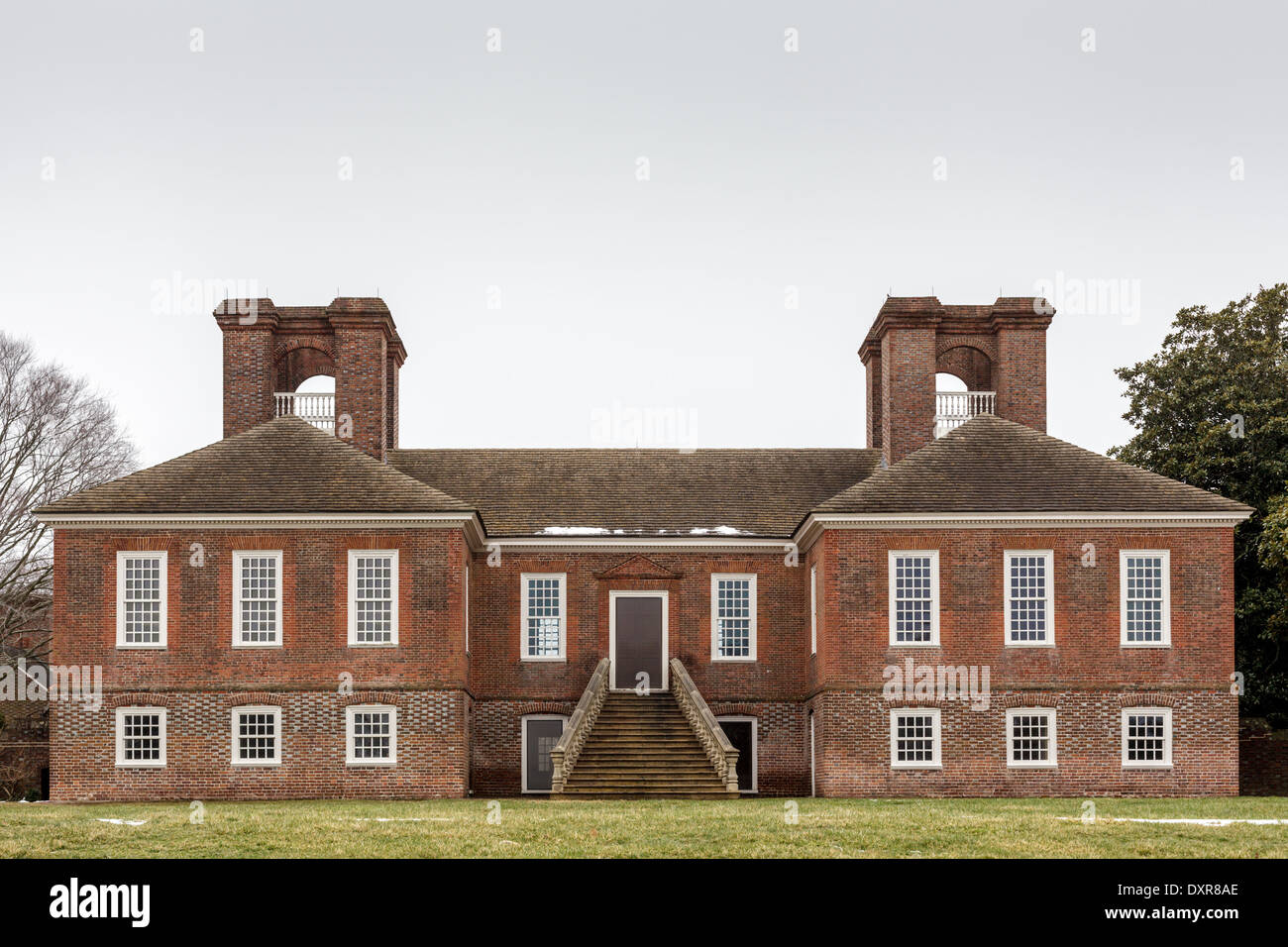 Great House, Stratford Hall plantation, birthplace of Robert E. Lee, Northern Neck, Virginia. Stock Photo
