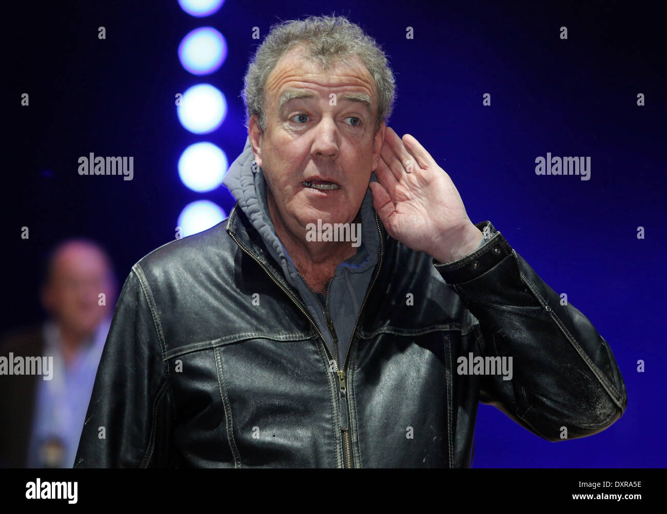 St.Petersburg, Russia. 29th Mar, 2014. British TV anchor of Top Gear Jeremy  Clarkson during the rehearsal of the car show Top Gear Live, in St  Petersburg, Russia, on March 29, 2014. British