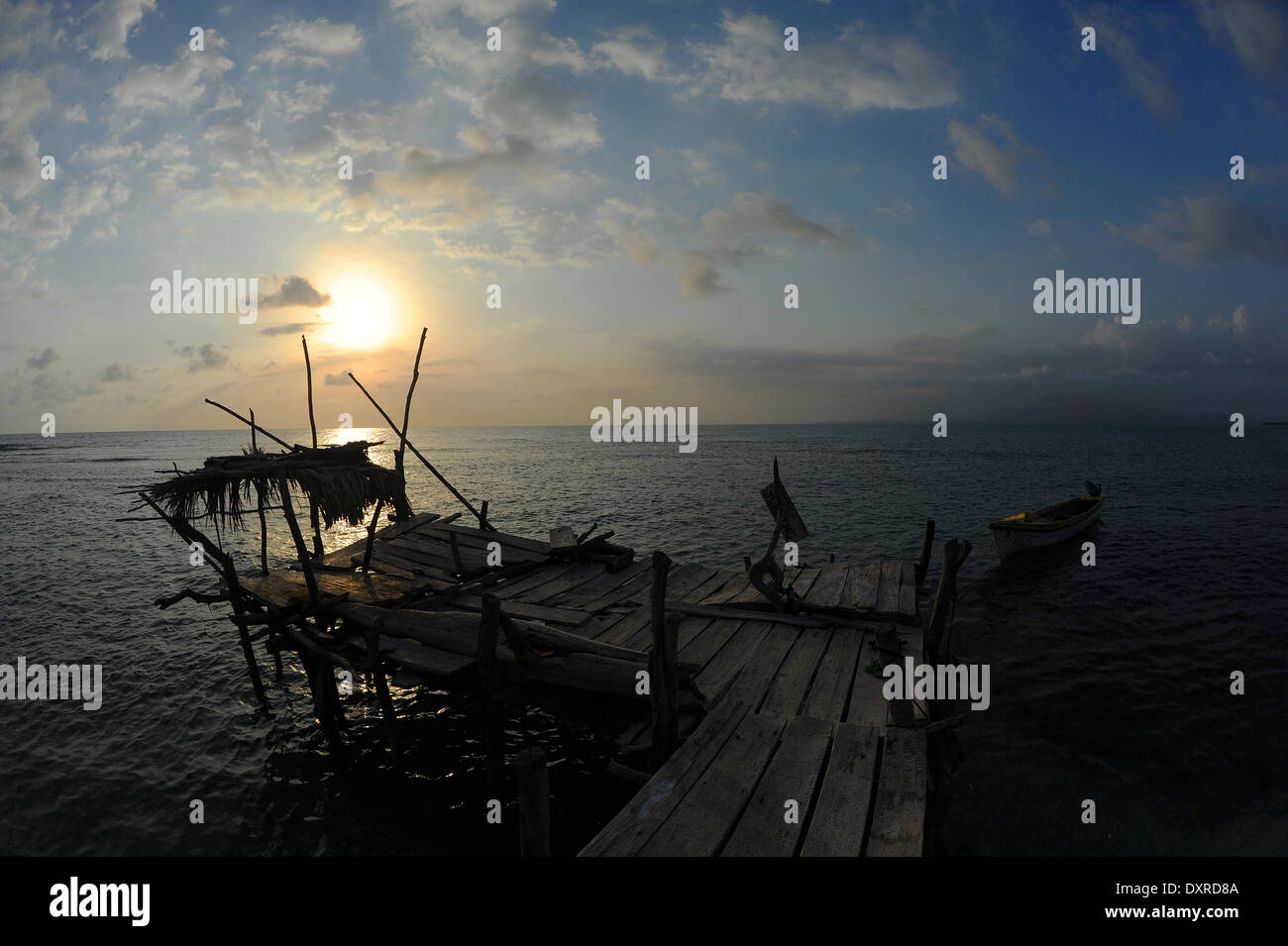 Pelican Bar near Treasure Beach on the south coast of the Caribbean island of Jamaica. Stock Photo