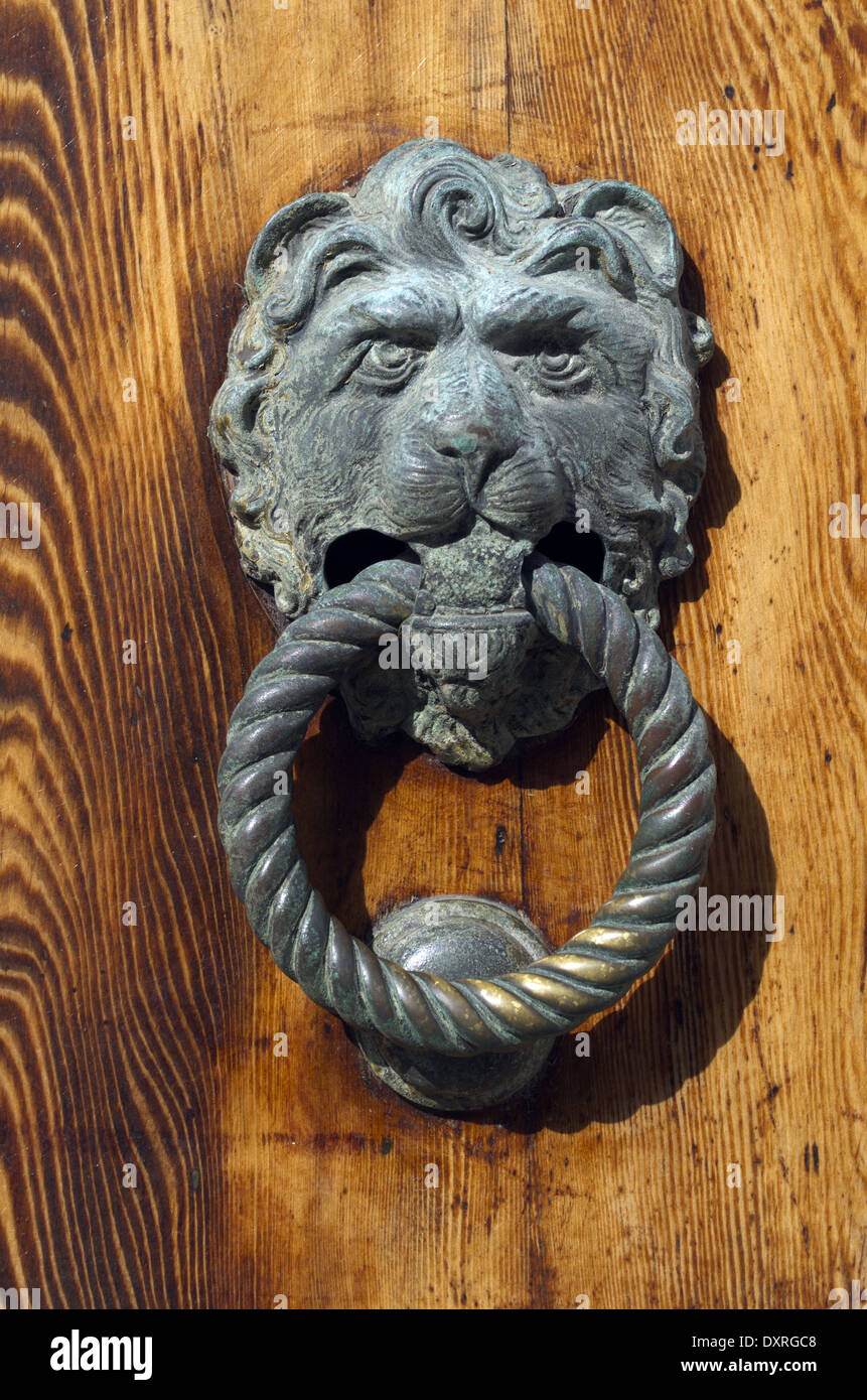 Traditional Venetian Gilded Lion Head Door Knob In Venice On The
