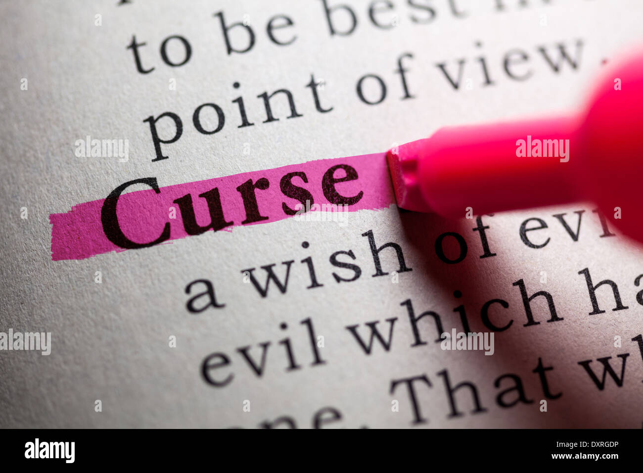 Curse text hi-res stock photography and images - Alamy