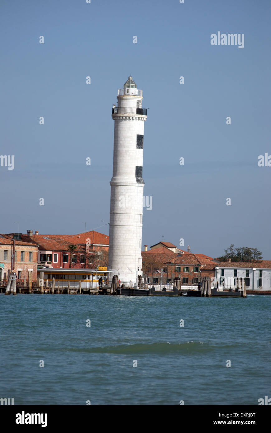 Venetian lighthouse tower on the island Murano Stock Photo