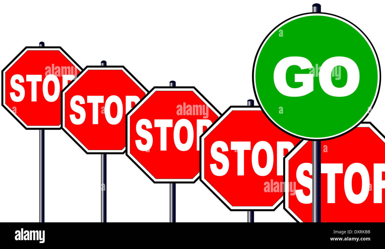Stop go signs hi-res stock photography and images - Alamy