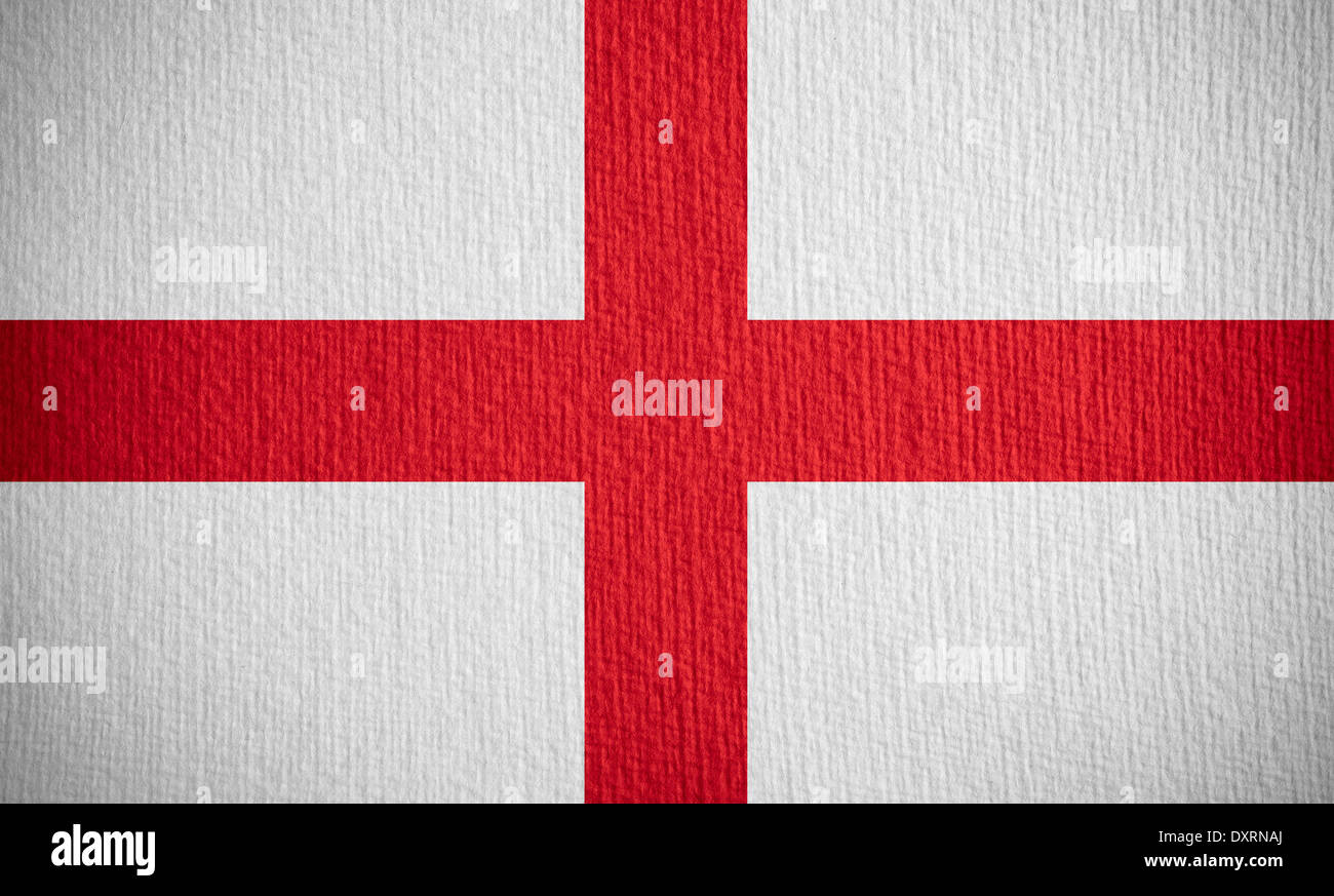 flag of England or English banner on paper background Stock Photo