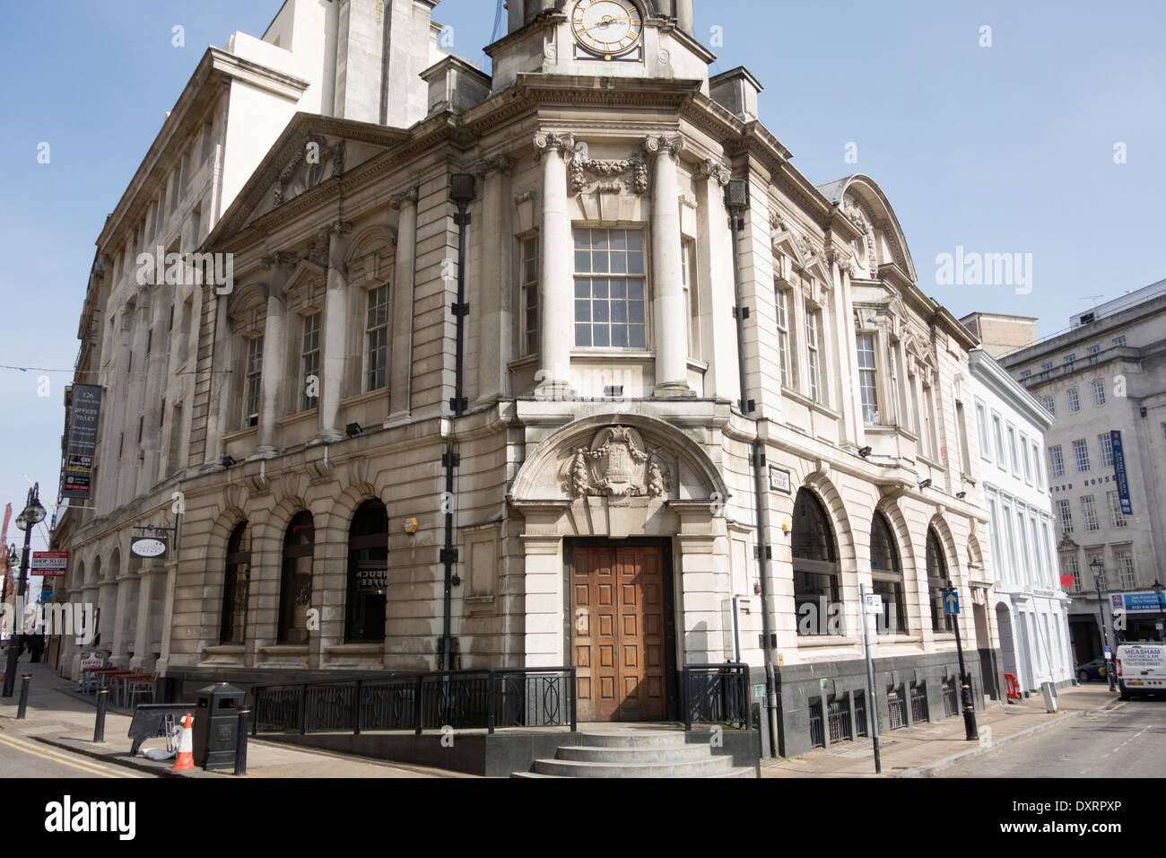 Old buildings on the corner of Colmore Street and Waterloo Street in central Birmingham UK Stock Photo