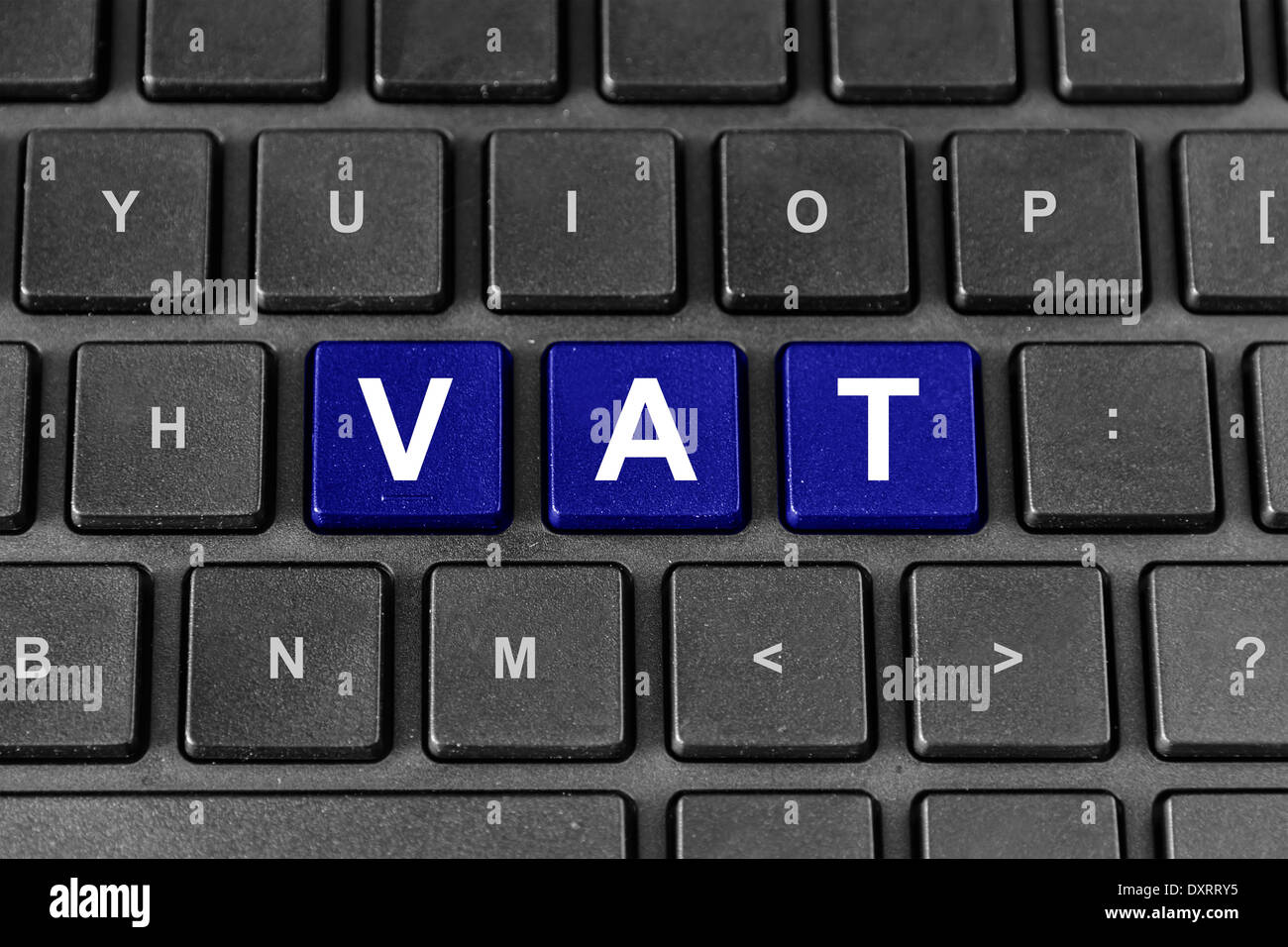 Vat or Value Added Tax word on keyboard, business concept Stock Photo