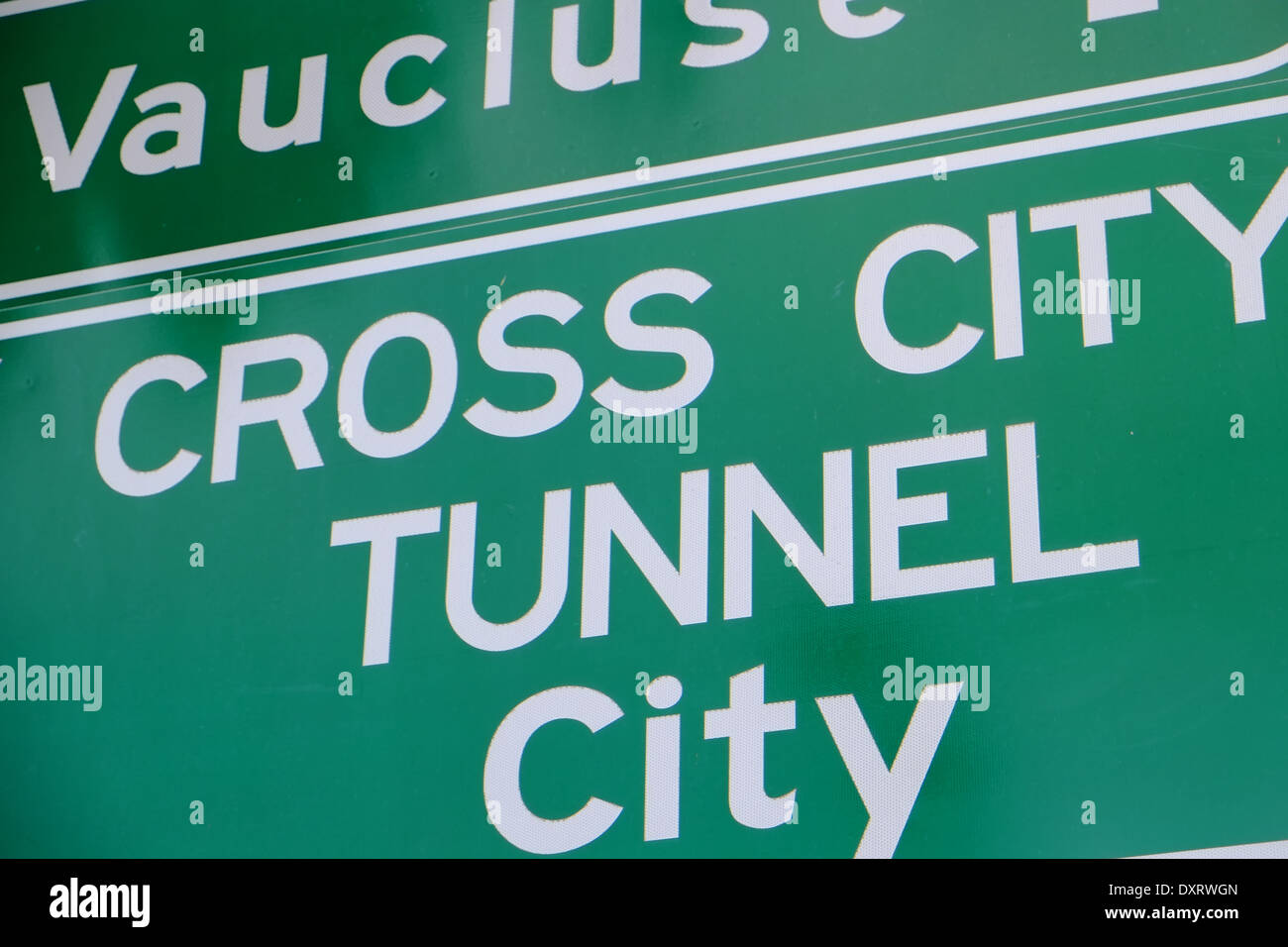 sydney signpost for the cross city tunnel and vaucluse Stock Photo
