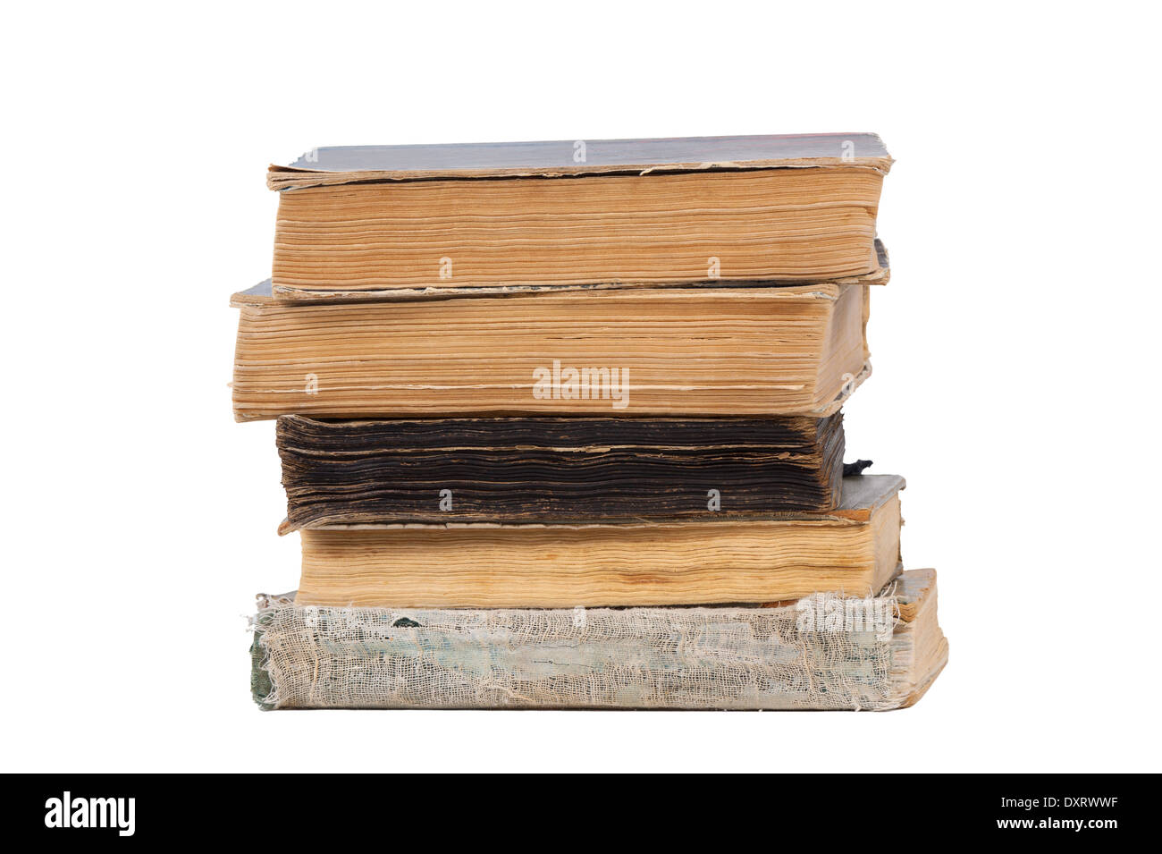 Stack of old books Stock Photo
