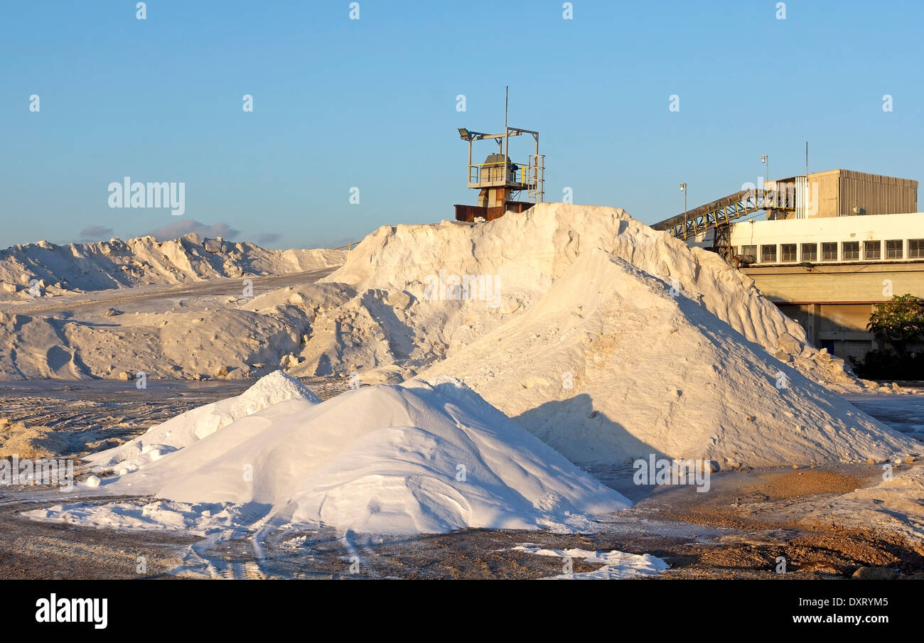 Plant for the extraction of salt in Israel Stock Photo