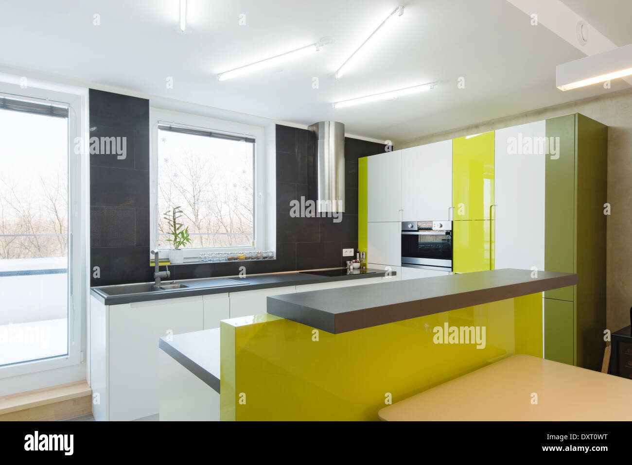 Modern kitchen interior Stock Photo - Alamy