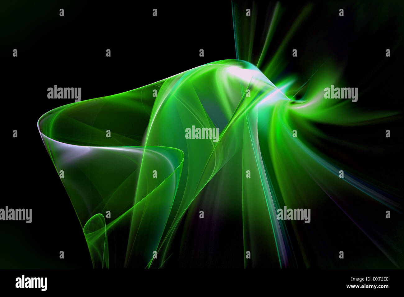 Abstract green swirl background Stock Photo Alamy