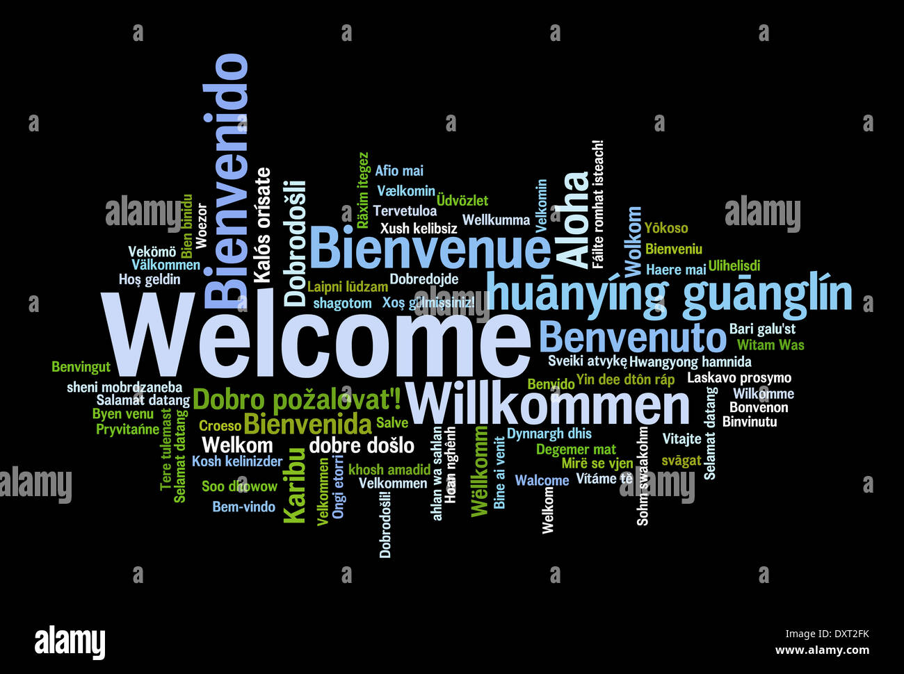 phrase in 78 different languages. Words cloud concept Stock