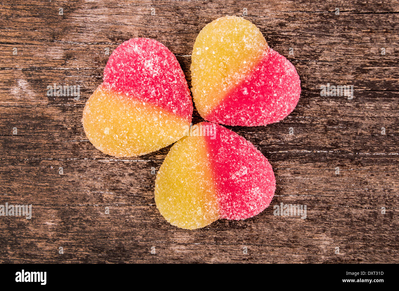 gummy jelly candy hearts Stock Photo