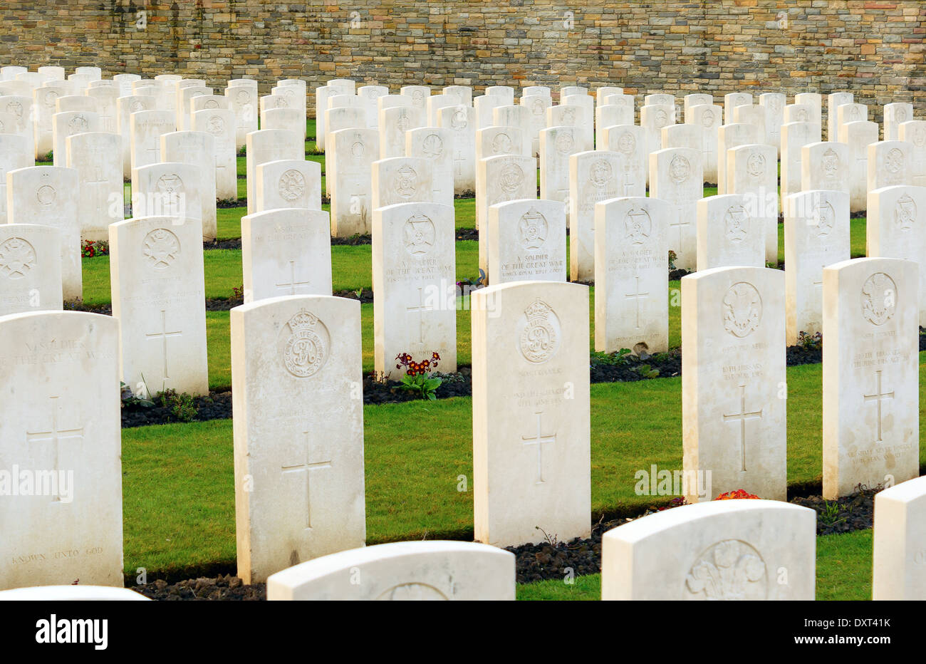 Cemetery great first world war flanders Belgium Stock Photo