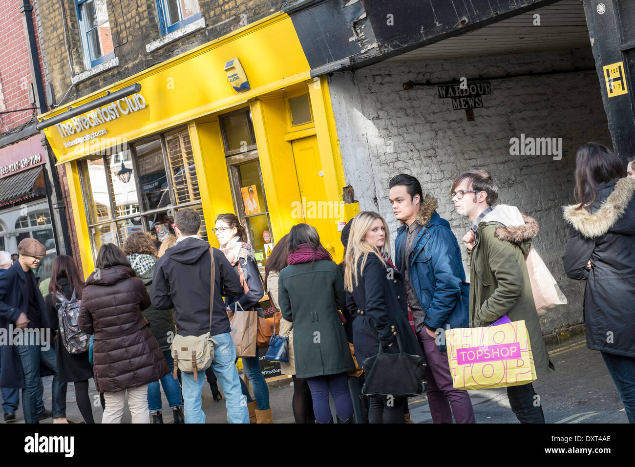 cafe bar restaurant breakfast club Soho London UK Stock Photo