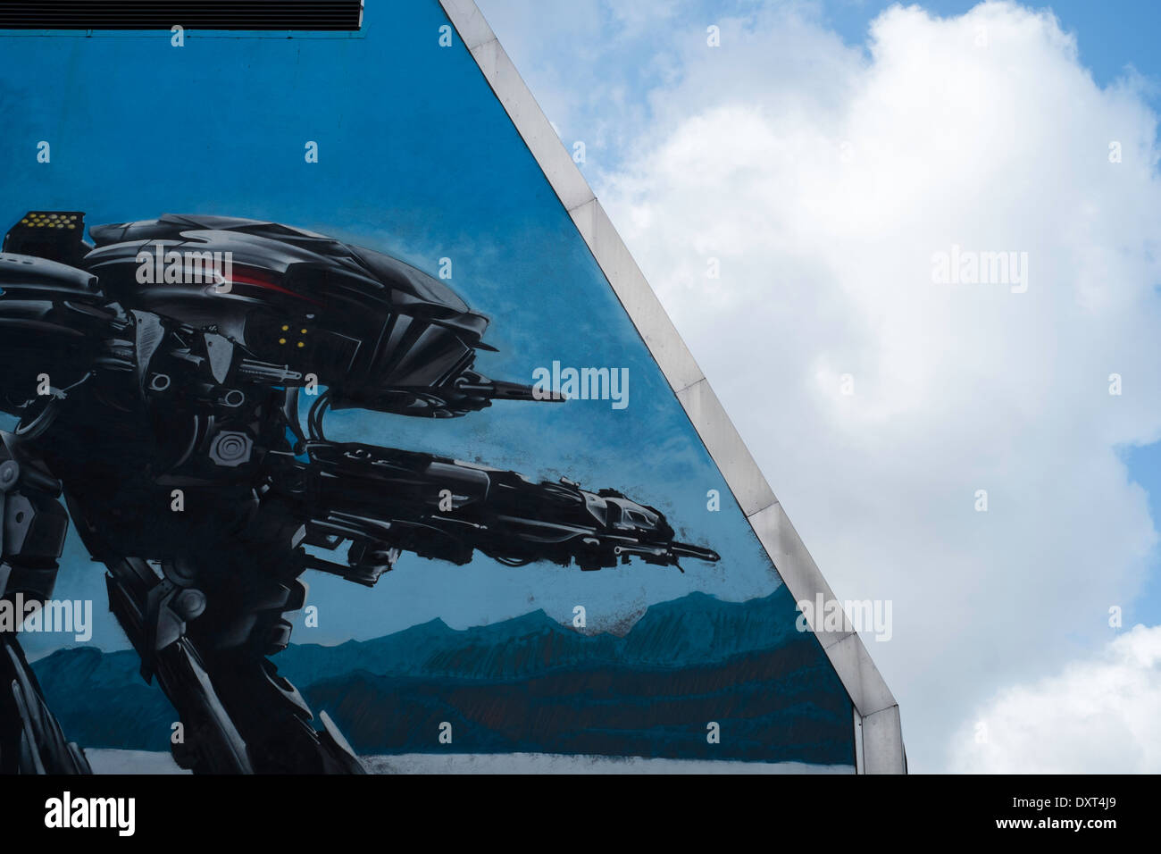 Wall Art Painting Graffiti Sky Clouds Stock Photo Alamy