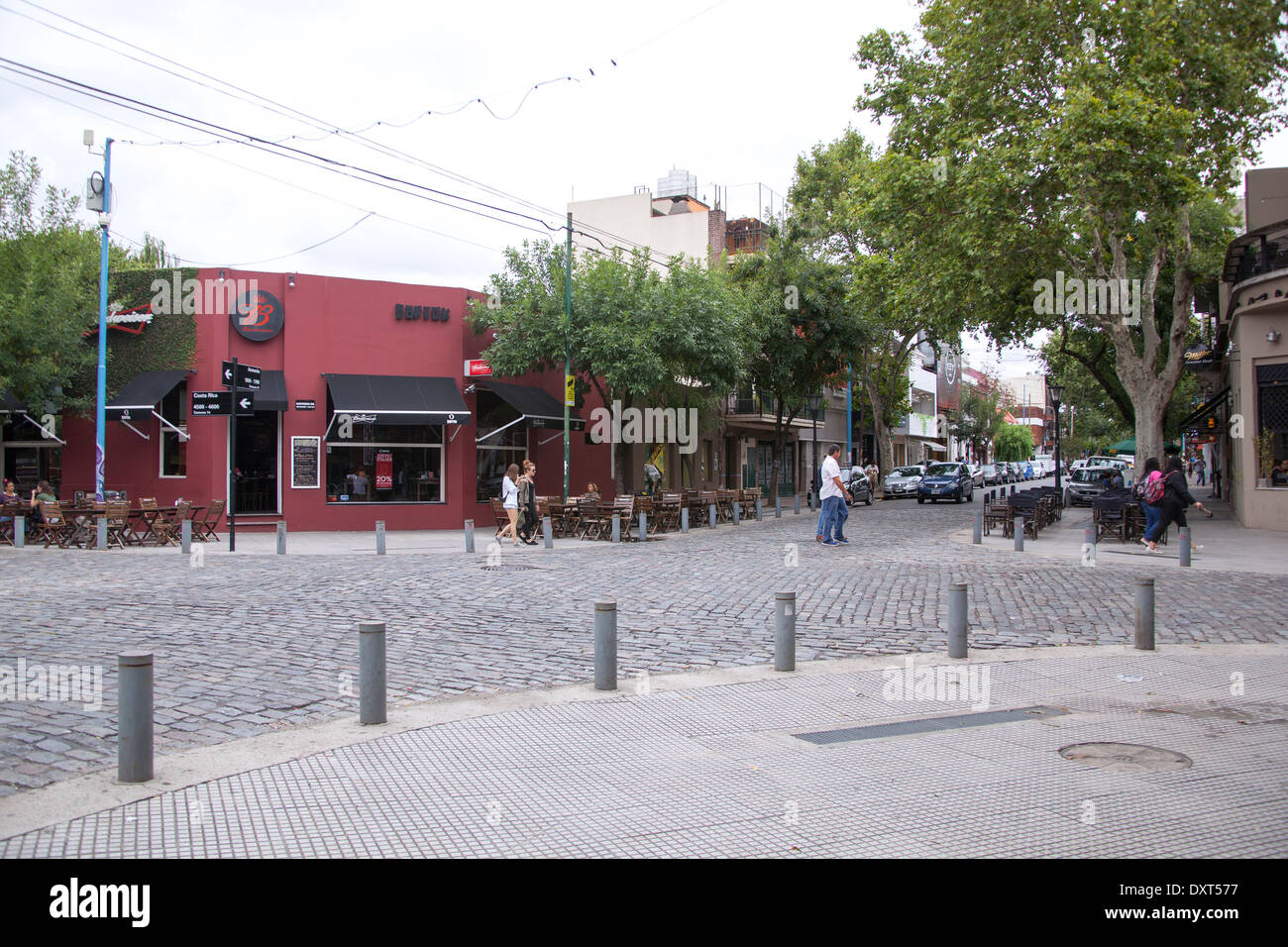 A street in the Palermo Soho neighborhood of Buenos Aires, Argentina. Stock Photo