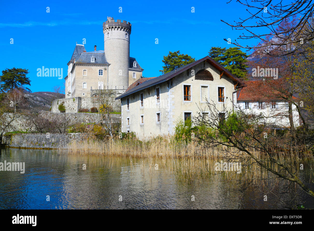 Duingt Castle on Annecy Lake in France in early spring Stock Photo - Alamy