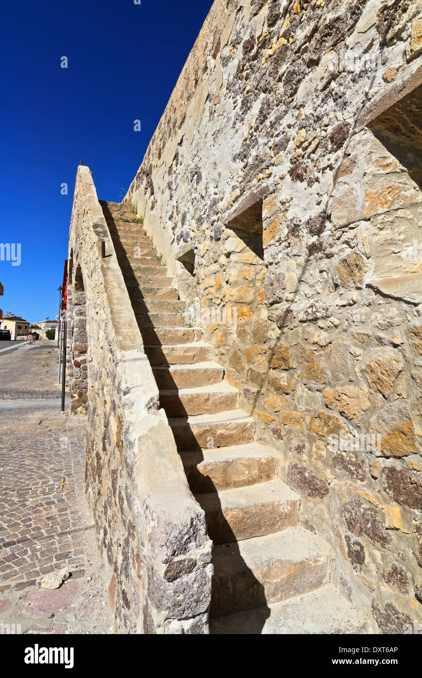 the ancient walls in Carloforte, Sardinia, Italy Stock Photo