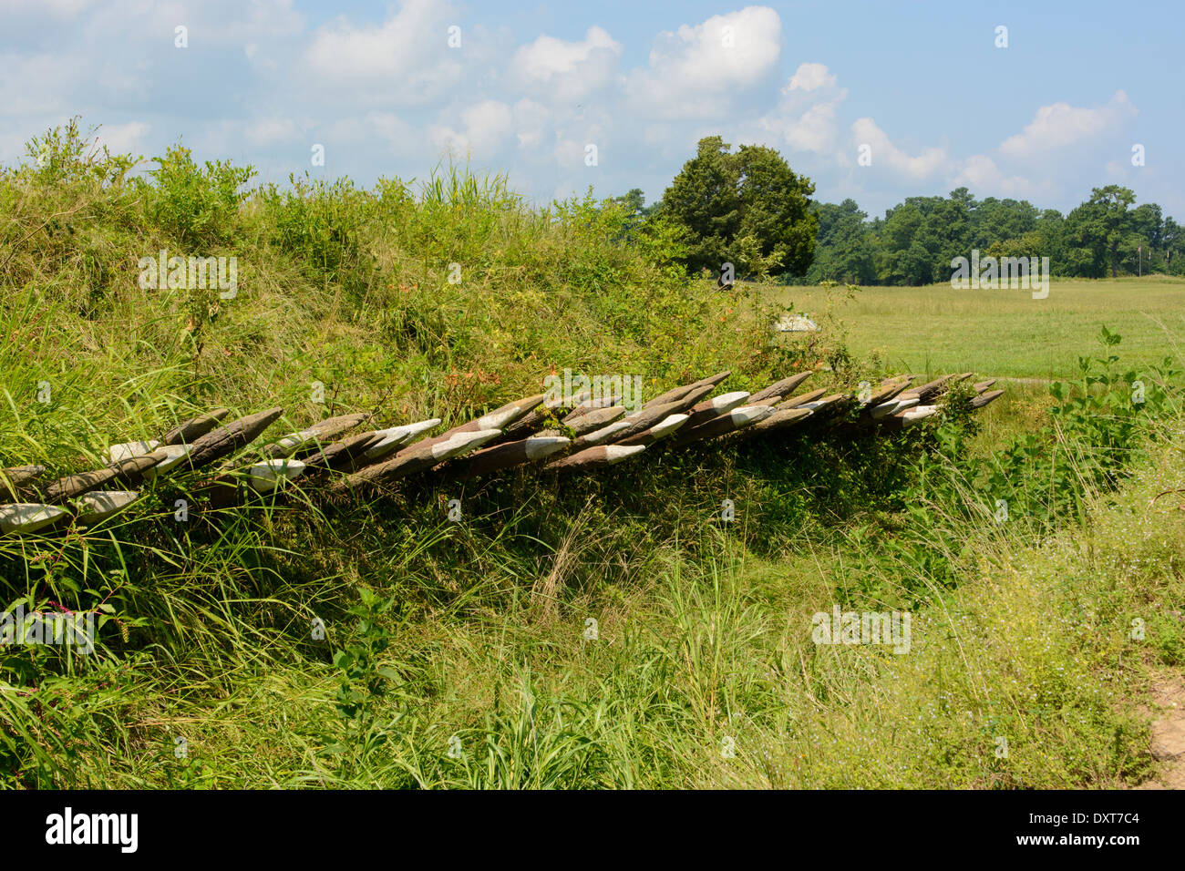 British defense redoubt, Yorktown National Battlefield, Yorktown Stock