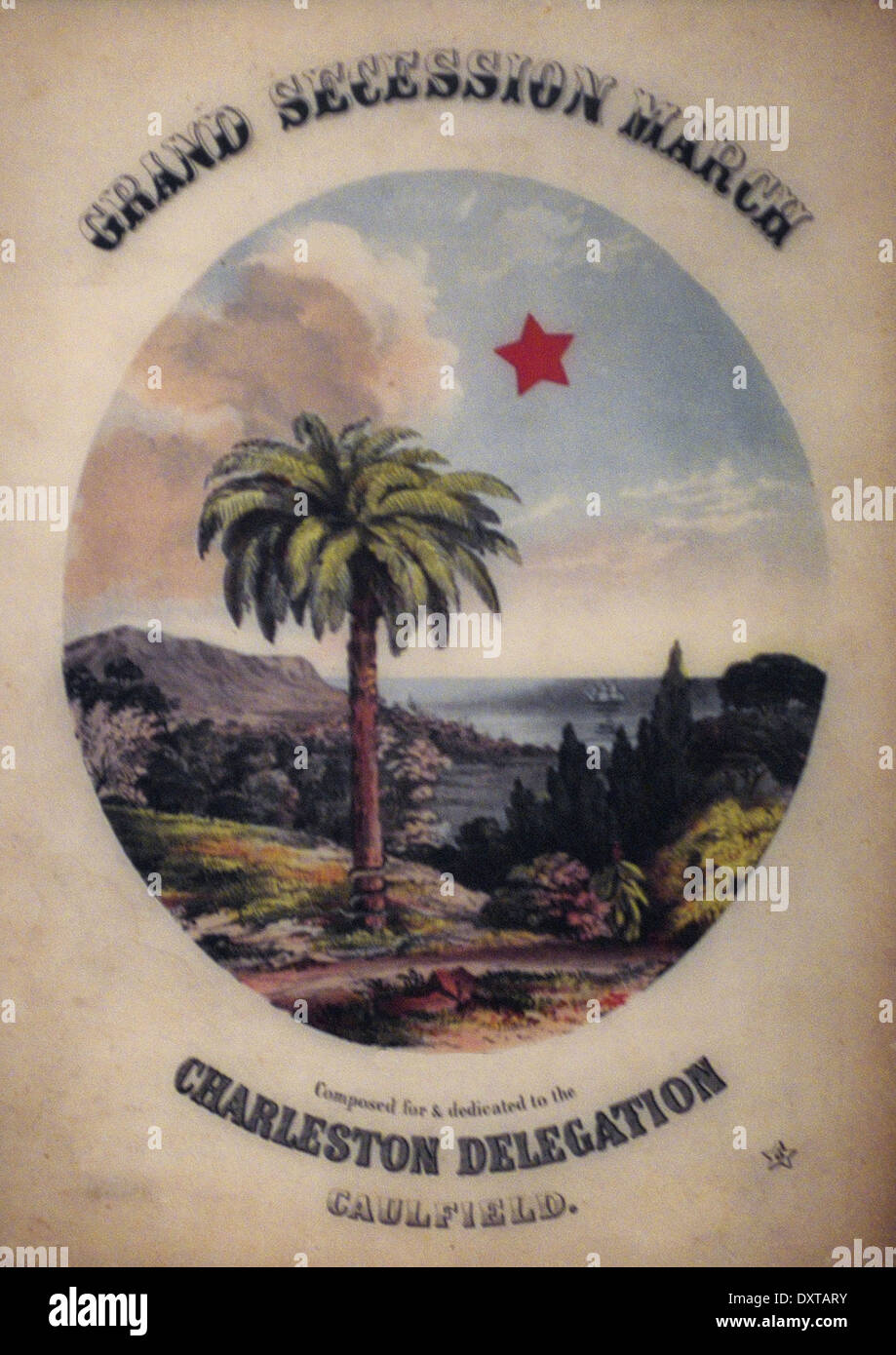 Grand Secession March - Composed and Dedicated to the Charleston Delegation 1860 Secession Convention delegates Stock Photo