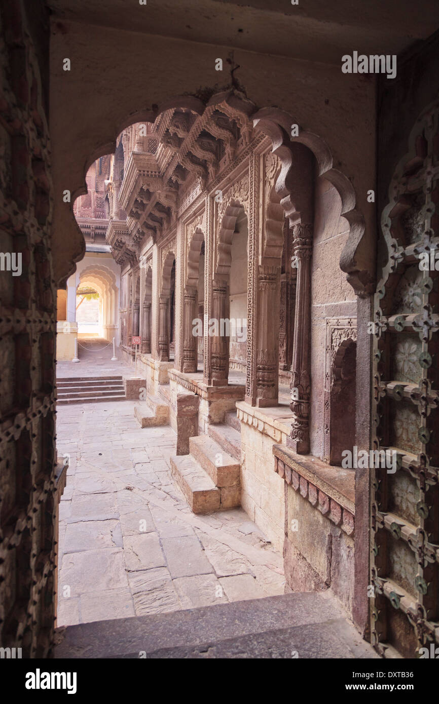 India, Rajasthan, Jodhpur, Mehrangarh Fort Stock Photo