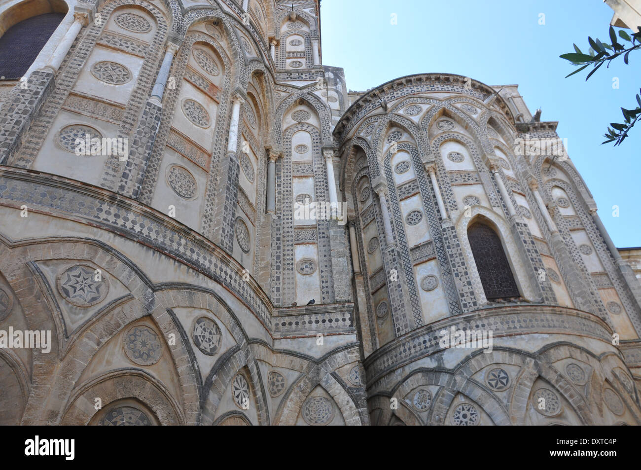 The outsides of the principal doorways of Duomo di Monreale. Stock Photo