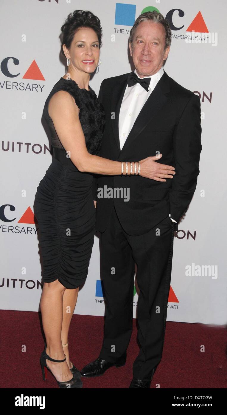 Los Angeles, CA, USA. 29th Mar, 2014. Mar 29, 2014 - Los Angeles, CA, United States - Actor TIM ALLEN and wife at the 35th Anniversary Gala of the Museum of Contemporay Art. 'MOCA' Los Angeles. Credit:  Paul Fenton/ZUMAPRESS.com/Alamy Live News Stock Photo