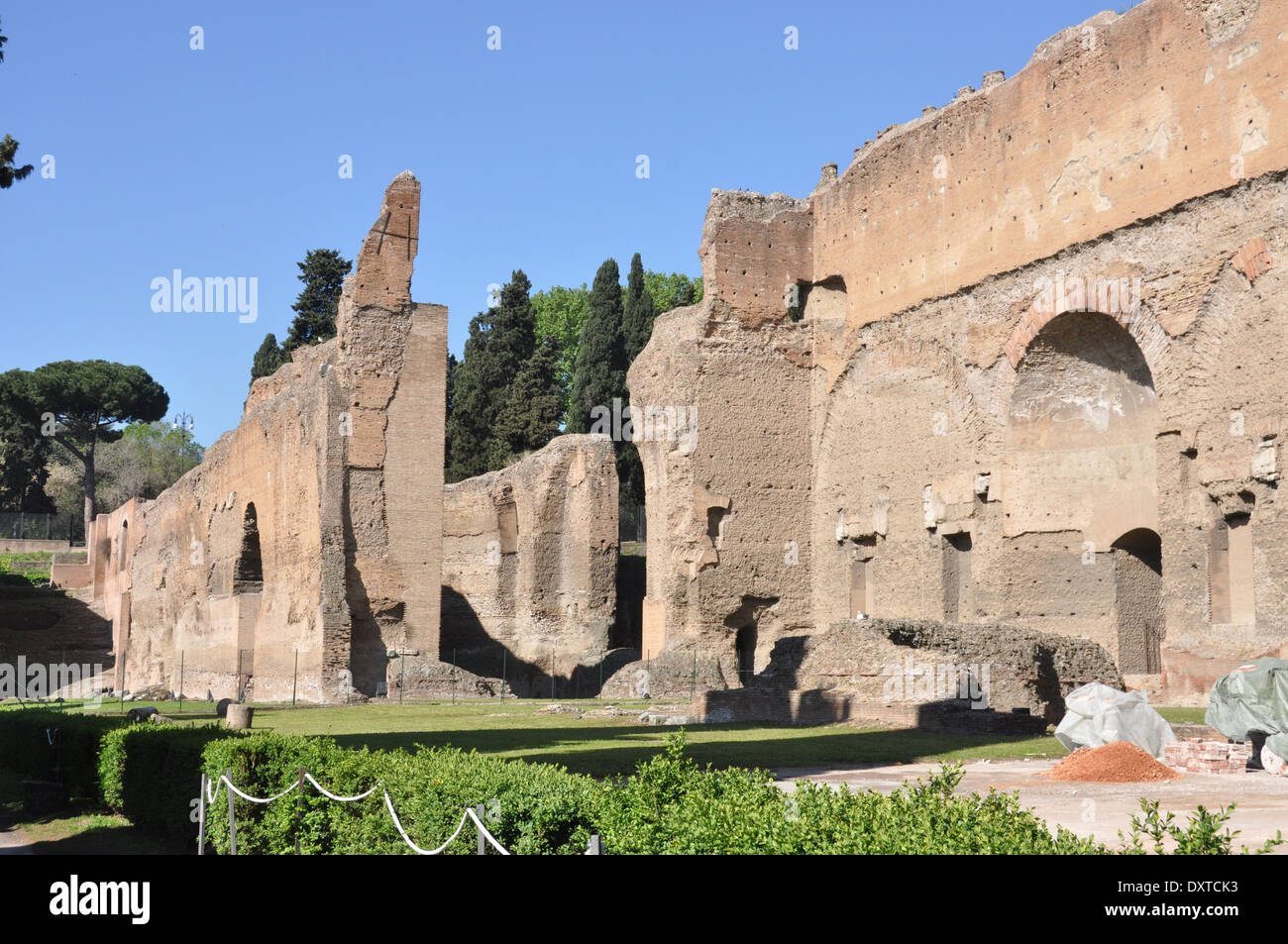 A view of the Baths of Caracalla, Terme di Caracalla, Rome Stock Photo