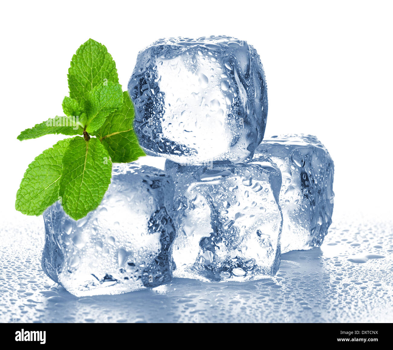 ice cube close up on white background Stock Photo - Alamy