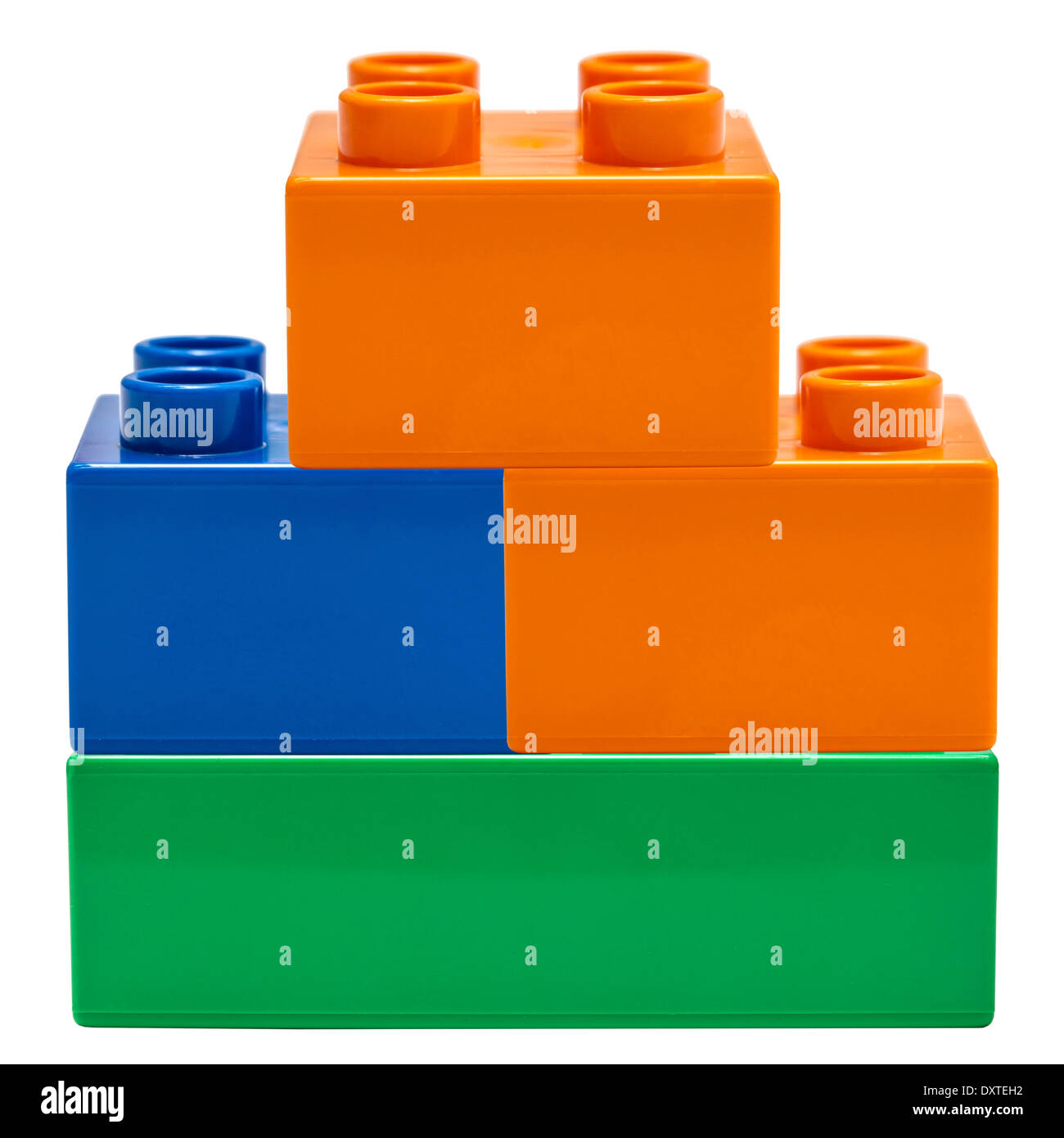 colorful building block isolated on white Stock Photo - Alamy