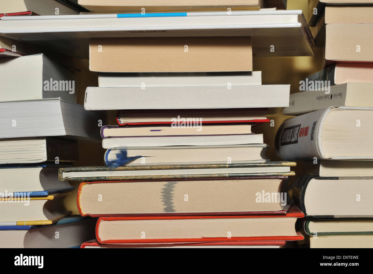 Piles of books Stock Photo - Alamy