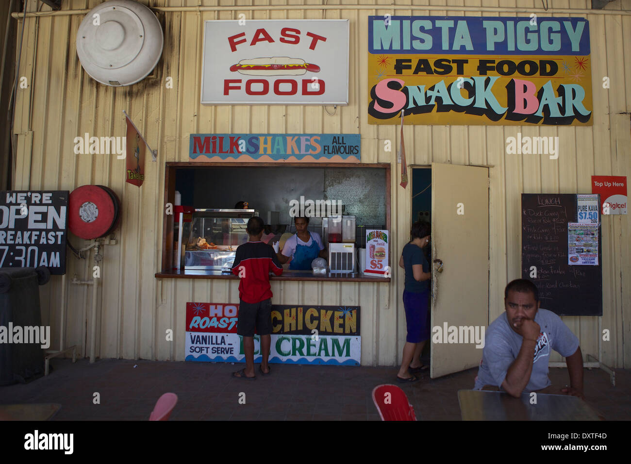 A fastfood restaurant in Nauru Stock Photo Alamy