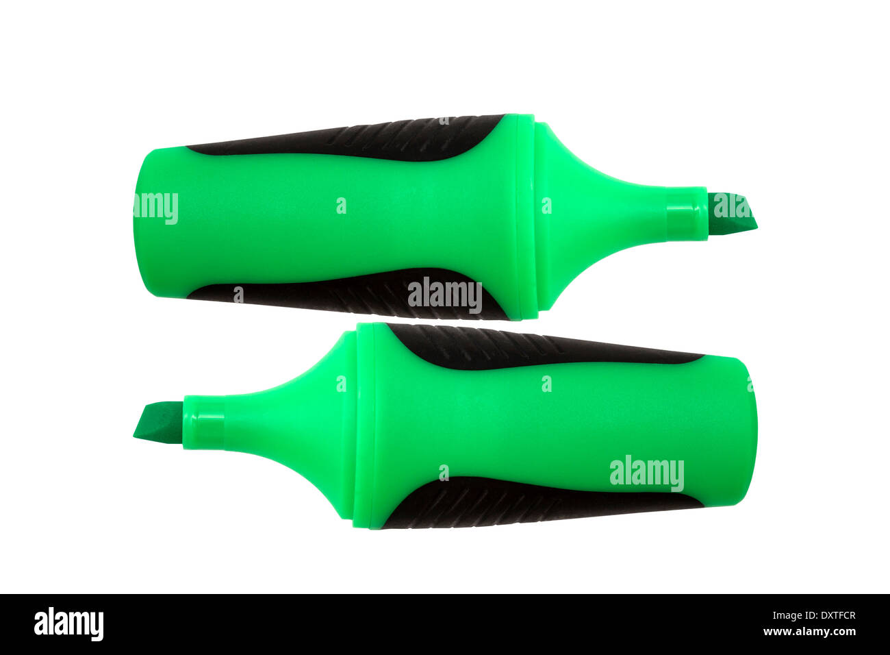 Green highlighter isolated on white background Stock Photo Alamy