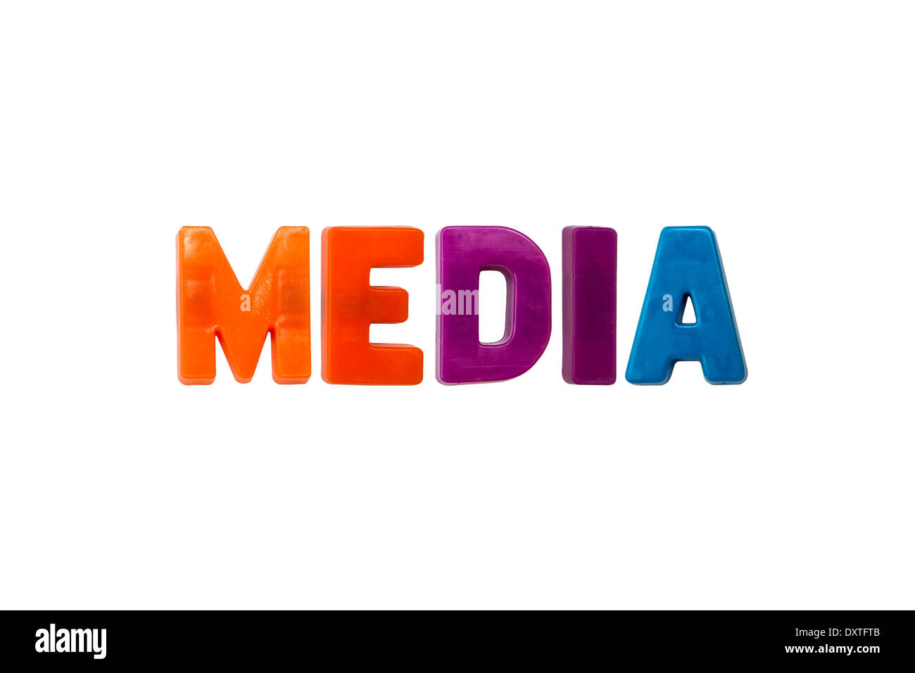 Letter MEDIA isolated on white Stock Photo Alamy