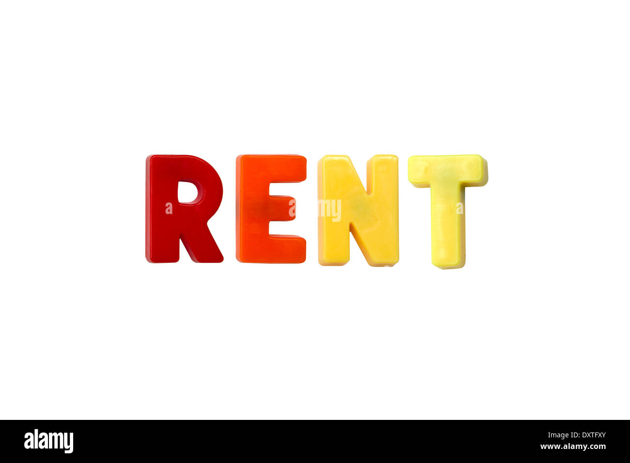 Letter RENT isolated on white Stock Photo Alamy
