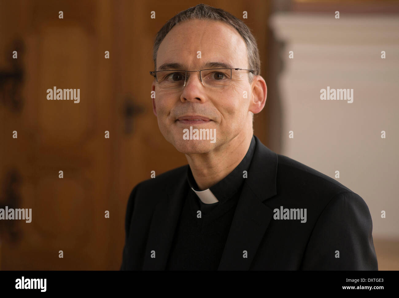 Bishop Franz-Peter Tebartz-van-Elst in the monastery Metten on 29 January 2014. Stock Photo