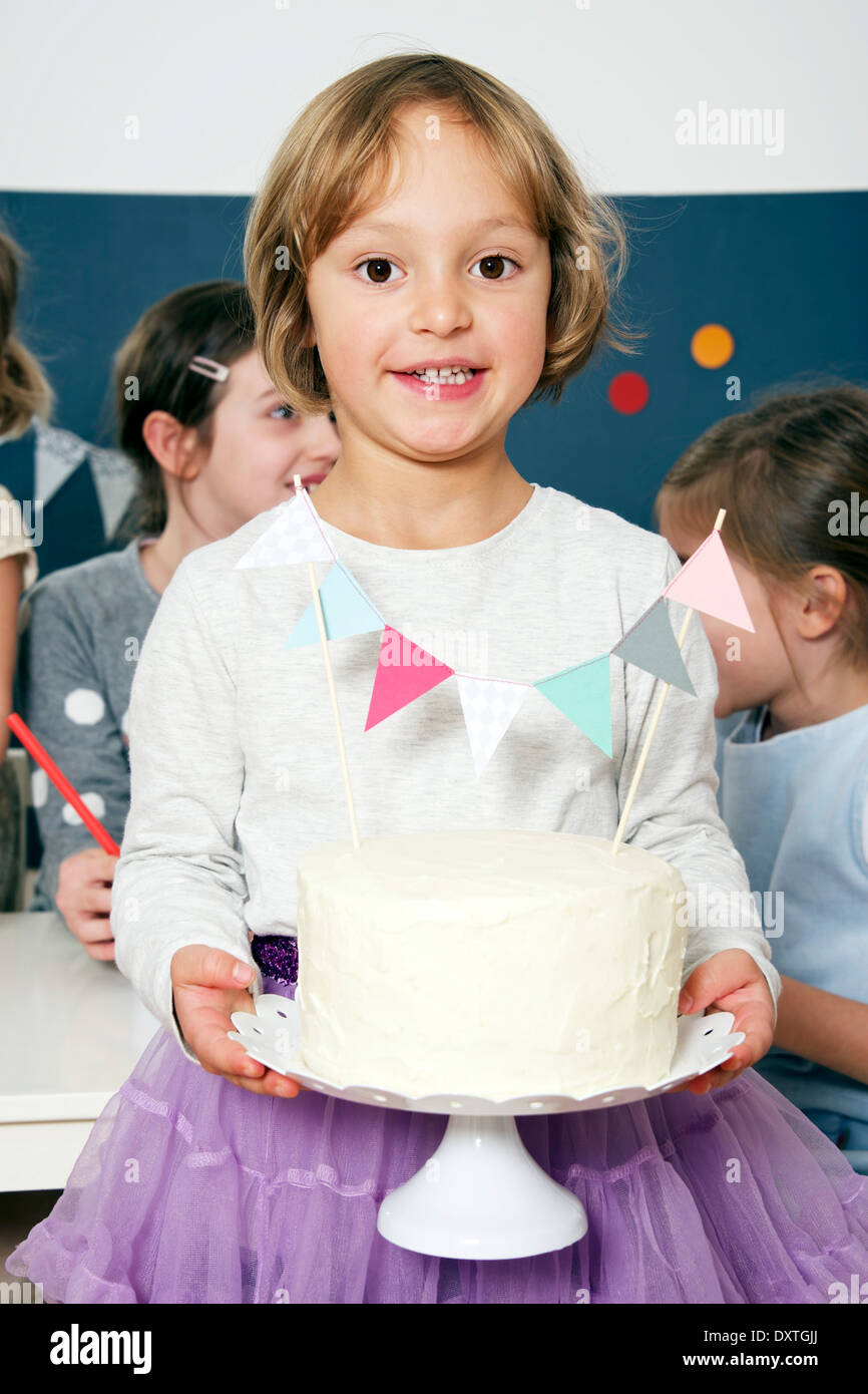 Birthday party cake character with smiling human face and candle. Cute  layered birthday party cake character with smiling | CanStock